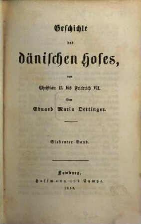 Geschichte des dänischen Hofes : von Christian II. bis Friedrich VII, 7