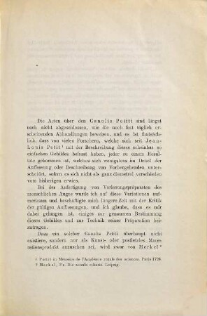 Ueber den Canalis Petiti und ein "ligamentum hyaloideo-capsulare" : Inaug.-Diss.