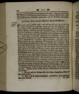 XXVIII.) Von denen Gütern der Leibeigenen. - XXIX.) Von denen Libellariis.