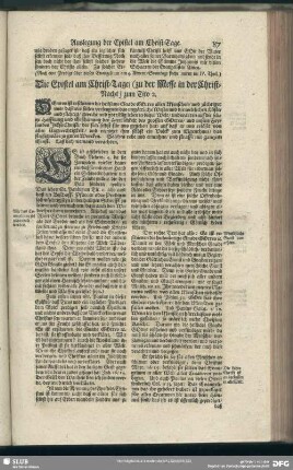Die Epistel am Christ-Tage (zu der Messe in der Christ-Nacht) zum Tito 2