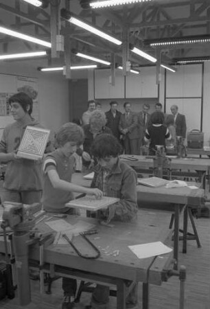 Neuer Werkraum der Uhlandschule. Offizielle Eröffnung