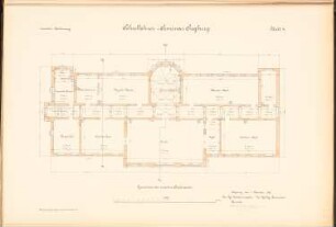 Schullehrer-Seminar, Siegburg: Grundriss 2.OG 1:100