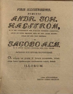 Diss. observationes quasdam in pharmacopoeam Suecicam exhibens : P. prior
