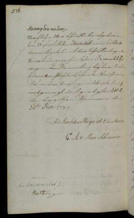 Sammlung der Kollekte für die abgebrannte Ortschaft Harpstedt [Grafschaft Hoya].