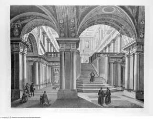 Scenografia degli interni delle più belle chiese e basiliche antiche di Roma, Tafel XIX: SS. Silvestro e Martino ai Monti ...