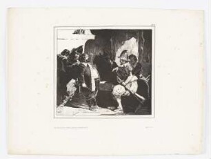 Dicker Wirt und Soldat, Blatt 8 der Folge "Skizzen und Pochaden"