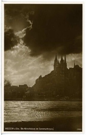 Meißen. Die Albrechtsburg bei Sonnenuntergang