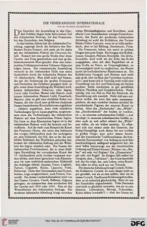Die venezianische Internationale