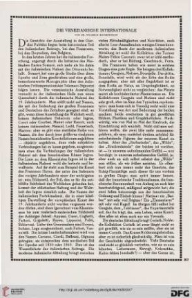 Die venezianische Internationale