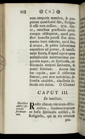 Caput III. De humilitate.
