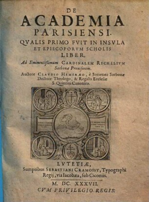 De Academia Parisiensi, qualis primo fuit in insula et episcoporum scholis liber