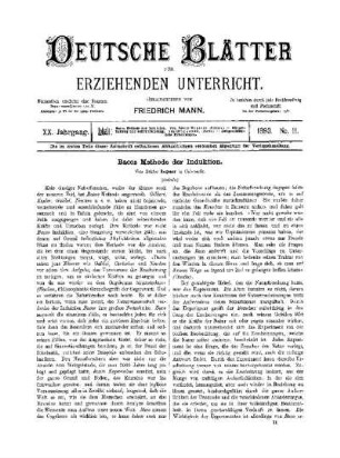 Bacos Methode der Induktion : (Schluss)