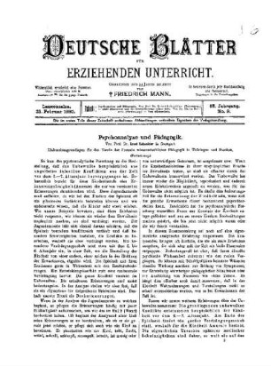 Psychoanalyse und Pädagogik : (Fortsetzung)