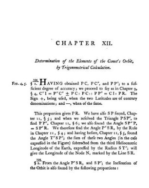 Chapter XII. Determination of the Elements of the Comet's Orbit, by Trigonometrical Calculation.