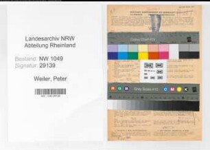 Entnazifizierung Peter Weiler , geb. 24.01.1901 (Polizeibeamter)
