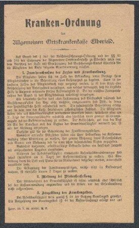 Kranken-Ordnung