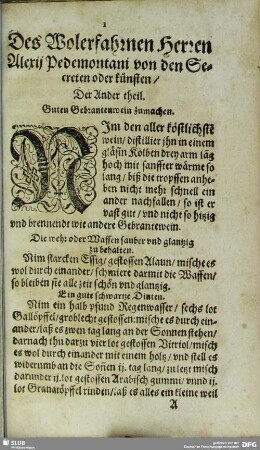 Von Secreten. Der Ander theil