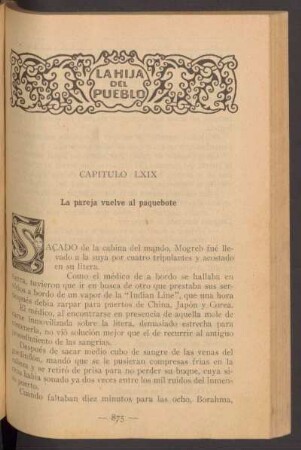Capítulo LXIX - La pareja vuelve al paquebote