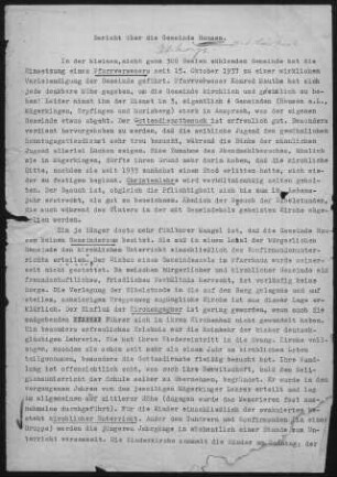 Hausen/Lauchert: Visitationsbericht 1944