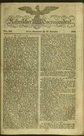 Kölnischer Correspondent. 1830-1832