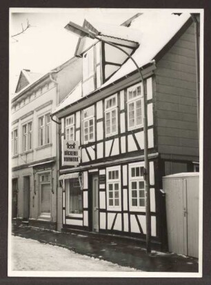 Unter der Wehme Nr. 7 / Sterbehaus des Christian Dietrich Grabbe. Detmold. Unter der Wehme. Papierabzug