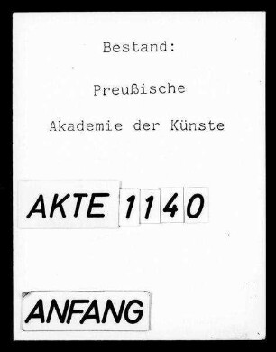 Meisterschule für musikalische Komposition Professor Ferruccio Busoni