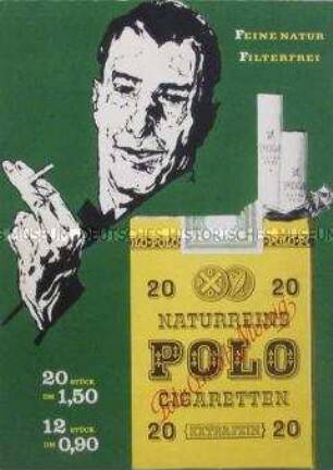 Werbeaufsteller für "Polo"-Zigaretten