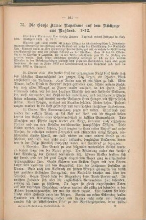 75. Die Große Armee Napoleons auf dem Rückzuge aus Rußland. 1812.