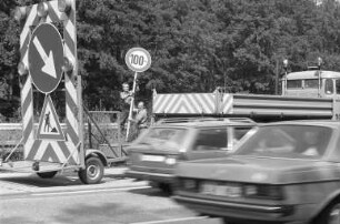 Tempolimit-Großversuch "Tempo 100" der Bundesregierung auf zwei nordbadischen Autobahnstrecken