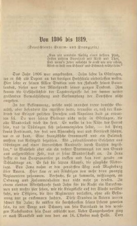 Von 1806 bis 1819