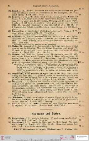 Kleinasien und Syrien (Nr. 571 - 583)
