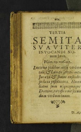 Tertia Semita Svaviter Invocandi Nomen Jesu.