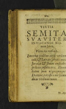 Tertia Semita Svaviter Invocandi Nomen Jesu.