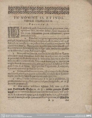 IN NOMINE SS. ET INDIVIDUAE TRINTATIS.