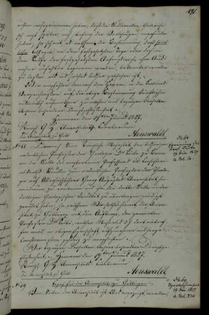 Berufung des Professor Lücke aus Bonn zum ordentlichen Professor der Theologischen Fakultät.