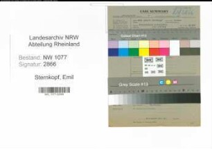 Entnazifizierung Emil Sternkopf , geb. 00.00.0000 (Polizist)