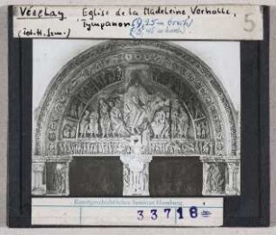 Vézelay, Basilika Sainte Madeleine: Vorhalle, Tympanon
