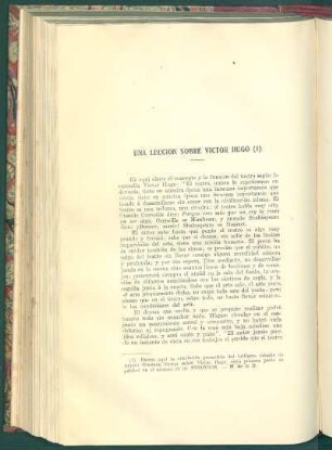Una lección sobre Víctor Hugo