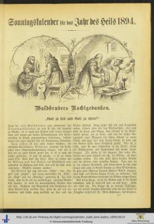 Sonntagskalender für das Jahr des Heils 1894.