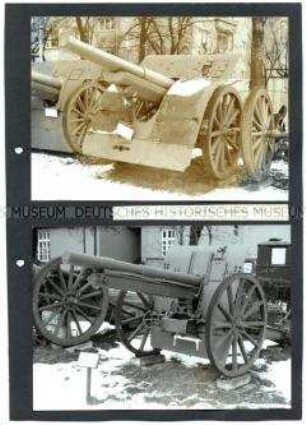 Bild-Dokumentation aus 25 Tafeln mit aufgeklebten Fotos von schwerem Kriegsgerät (Recherche-Material für DEFA-Filme)