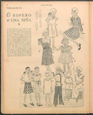 El ropero de una niña [Dibujos] : Para la mujer