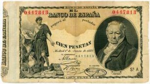 Geldschein, 100 Pesetas, 1.6.1889