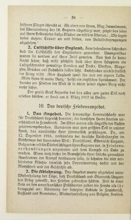 10. Das deutsche Friedensangebot