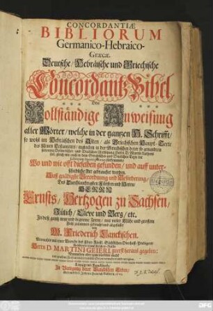 Concordantiæ Bibliorum Germanico-Hebraico-Græcæ