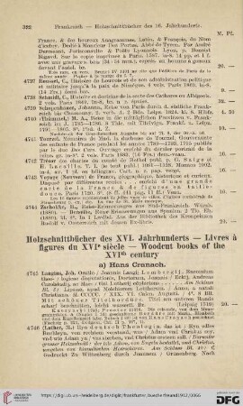 Holzschnittbücher des XVI. Jahrhunderts- Livres à figures du XVIe siècle- Woodcut books of the XVIth century (Nr. 4745-4806)