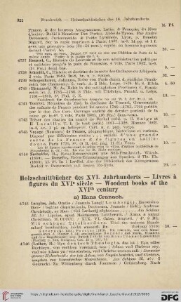 Holzschnittbücher des XVI. Jahrhunderts- Livres à figures du XVIe siècle- Woodcut books of the XVIth century (Nr. 4745-4806)