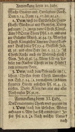 Anmerckung beym XI. Liede [-] Anmerckung beym XX. Liede