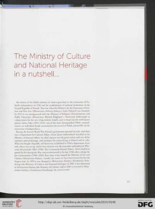 The Ministry of Culture and National Heritage in a nutshell...