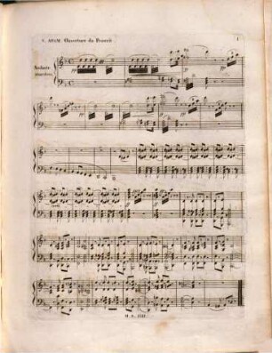 Ouverture : de l'opera Le proscrit