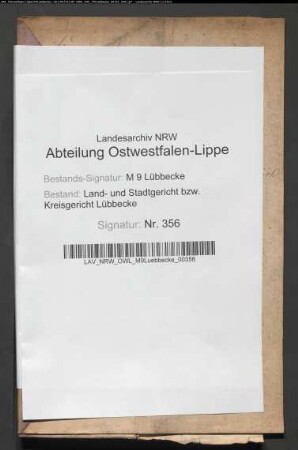 Erblasser: Bock gt. Lammert, Johann Heinrich: